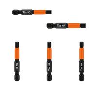 Leliafleury 5Pcs Magnetic Allen Key Drill Bit H5 Impact Hex Head Screwdriver Bit 1/4 Inch Hex Shank, 50mm Length