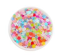 Leliafleury 7mm Mixed Colors Flower Sequins Glitter Flat Loose Sequins for DIY Crafts Sewing, 20g/0.7oz