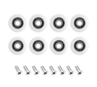 Leliafleury 8 Sets Shower Door Wheels 19mm Shower Door Rollers Replacement Rollers Runners for Bathroom