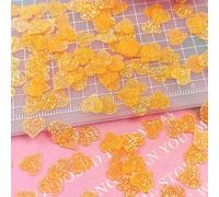 Leliafleury 8mm Orange Heart Sequins Confetti Glitter Heart Confetti PVC Flat Loose Sequins for Wedding Party Decorations, 20g/0.7oz