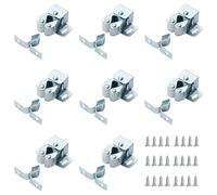 Leliafleury 8Pcs Double Roller Catches Cabinet Door Latch Door Catches with Screws for Cabinet Wardrobe Furniture (Zinc Plated)