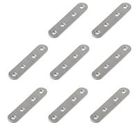 Leliafleury 8Pcs Straight Brackets Stainless Steel Flat Joining Plates Mending Plates Connecting Plates Flat Metal Brackets for Repair Fixing Wood Furniture, 76 x 16mm