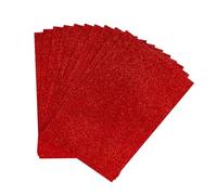 Leliafleury A4 Craft Foam Sheets, 10Pcs Red Glitter Foam Sheets for Crafts DIY Projects