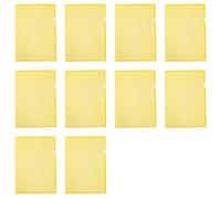 Leliafleury A4 Cut Flush Folders 10PCS Transparent File Cover Plastic File Folders Open Top and Side Plastic Wallets for Office School, Yellow