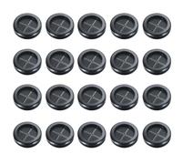 Leliafleury Closed Rubber Grommet 20 Pcs 25mm Double Sided Hole Plugs Round Rubber Grommet for Protecting Wires Plugs Cables, Black