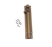 Leliafleury Door Bolt Lock 6 Inch Brass Door Latch Barrel Sliding Bolt Solid Security Lock Latch for Bathroom Bedroom Shed (Bronze)