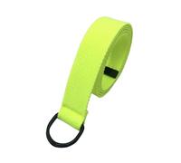 Leliafleury Fluorescent Green Canvas Web Belt, 1Pcs Black Double D Ring Canvas Belt for Men Women, 3.8cmx110cm