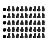 Leliafleury Hex Nut Cover 50Pcs Plastic Higher Dome Bolt Nut Protection Caps Cover for Bolts, Hex Hexagon Screws (Black, M8*13 * 25)