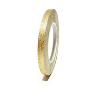 Leliafleury Light Gold Glitter Washi Tape, 1 Roll Self Adhesive Sparkly Decorative Tape for DIY Crafts Wrapping Scrapbook, 8mmx50m