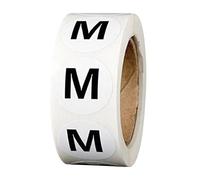 Leliafleury M Clothing Size Sticker 25mm Self Adhesive Size Labels Round Size Sticker Labels for Clothes Garment