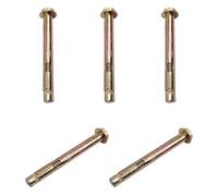 Leliafleury M6*50 Expansion Screw Bolts 5Pcs Carbon Steel Anchor Bolts Hex Nut Bolt Sleeve for Wall Brick Concrete Masonry Fixings