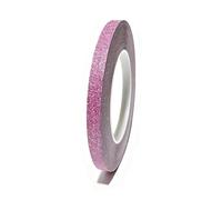Leliafleury Pink Glitter Washi Tape, 1 Roll Self Adhesive Sparkly Decorative Tape for DIY Crafts Wrapping Scrapbook, 8mmx50m