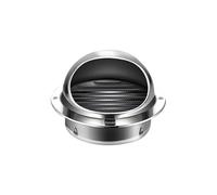Leliafleury Stainless Steel Air Vent Cover Round Ventilation Grill Cover External Wall Vent Outlet for Home Bathroom Kitchen, 100mm