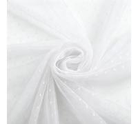 Leliafleury White Tulle Fabric 150cmx1m Polyester Dot Mesh Fabric Soft Tulle Mesh Material for DIY Crafts Sewing Clothes Party Decor