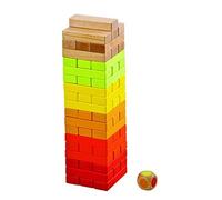 Lelin 56PC Wooden Stacking Tumbling Tower Block Game For Children Kids