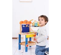 Lelin Childrens Kids Wooden 49 pcs DIY Construction Work Bench Tool Set Play Toy