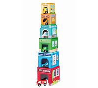 Lelin Toys Stacking Cube with 6 Vehicles
