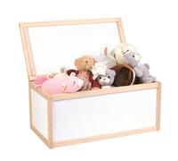 Lelin Wooden Childrens Kids Toy Storage Box All-Purpose Chest Unit Box White
