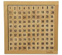 Lelin Wooden Montessori Hundred Board Game Toy Age 3+ 1-100 Consecutive Numbers For Montessori Maths Educational Learning Game for Kids Children with Storage Bag