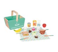 Lelin Wooden Picnic Playset Pretend Food & Creative Toys for Kids