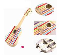 Lelin Wooden Striped Decor Guitar Children Musical Instrument Play Music 3+