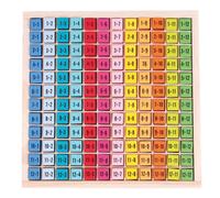 Lelin Wooden Twelve Times Table Tray Board Maths Multiplication Educational Learning Blocks Counting Toy for Children