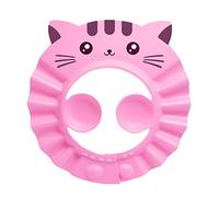 Leling Shower Cap Shield Babies,Hair Wash Hat Kids In Baby,Adjustable Baby Shower Shampoo Cap Crown Shape,Face Protector Washing Hair Adjustable,Shower Baby Cap Shield Adjustable Hair Washing,Pink