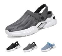 LELISKA Orthopedic Shoes, 2024 Men’s Orthopedic Hollow-Out Summer Sandals Soft Breathable with Arch Support, Orthopedic Sandals for Men (Grey,US 11.5)