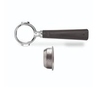 LELIT - LELIT - 58 Bottomless Portafilter - Includes 2-Dose Stainless Steel Filter - Classic Handle - PLA580V - Silver/Brown
