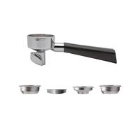 LELIT - LELIT58 2-Way Portafilter - Double Spout - Includes Stainless Steel Filters - Design Handle - PLA582V - Silver/Brown
