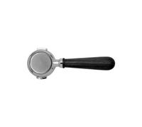 Lelit PLA580B bottomless filter holder with a black walnut wood handle
