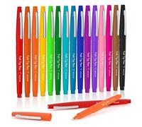 Lelix Felt Tip Pens, 15 Colors, 0.7mm Medium Point Felt Pens, Felt Tip Markers Pens for Journaling, Writing, Note Taking, Planner, Perfect for Art Office and School Supplies
