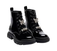 Lelli Kelly Girls Black Patent Side Zip Boots LKHH5313 Teresa (Black, Kids, UK Footwear Size System, Big Kid, Numeric, Medium, 2.5)