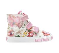 Lelli Kelly Girls Butterfly Canvas Hi Top Baseball Boots Trainers LK4958 (Multi, UK Footwear Size System, Big Kid, Numeric, Medium, 2.5)