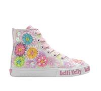 Lelli Kelly Canvas White Girls Baseball Boots Eloise Mid Ankle LK4910 (White, UK Footwear Size System, Little Kid, Numeric, Medium, 8)
