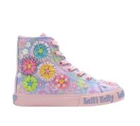 Lelli Kelly Canvas White Girls Baseball Boots Eloise Mid Ankle LK4910 (White, UK Footwear Size System, Little Kid, Numeric, Medium, 8)