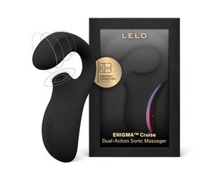 LELO Enigma Cruise Dual Stimulator Waterproof Clitoral Vibrator Intimate Sex Toy with 8 Vibrating Patterns Rabbit Sex Toy Vibrator for Women, Black