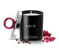 LELO Flickering Touch Massage Candle Melts into Massage Oil Scented Candle Body Massage Oil Luxury Skin Treatment Black Pepper & Pomegranate Scent