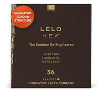 LELO HEX Respect XL - Extra Large Condoms, Increased Strength, 36 Pack