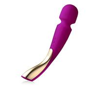 LELO Smart Wand Large - All-Over Body Massager, 10 Patterns, Deep Rose | This handheld wand massager offers 10 vibration patterns in a waterproof design for all-over body relaxation.