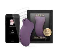 LELO SONA 3 Cruise Female Sonic Massager, Sucking Vibrator Women Sex Toys with Bluetooth App, 12 Settings and Sonic Waves, Adult Sex Toy for Women, Female Vibrators, Suction Vibrator Toys, Plum