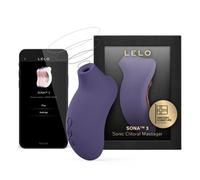LELO SONA 3 Female Sonic Massager with Bluetooth App, 12 Pleasure Settings and Sonic Wave Technology, Sucking Vibrator Women Sex Toys, Adult Toy for Women, Clitoral Suction Vibrator, Cyber Purple