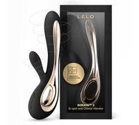LELO Soraya 2 - Rabbit Vibrator, G-Spot and Clitoral Toy, Black | This waterproof rabbit vibrator delivers simultaneous G-spot and clitoral stimulation for full, dual pleasure.