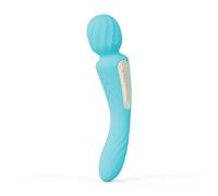 LELO Switch Female Double Ended Vibrator Wand with Bluetooth App, Double Dildo with 12 Pleasure Settings, Aqua