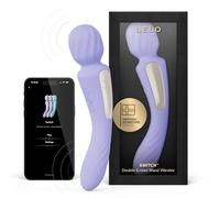 LELO Switch Female Double Ended Vibrator Wand with Bluetooth App, Double Dildo with 12 Pleasure Settings (Lilac)