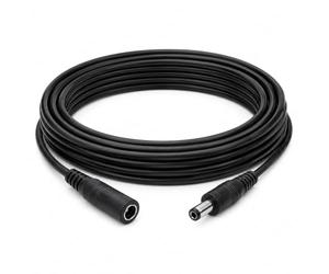 Leloco 5.5mm x 2.1mm 3 Meter DC Extension Cable with Nail Clips Niversal DC 12 Volt Power Supply Extension Cable for Security Cameras, LED Strip, CCTV IP Surveillance, Router, Printer