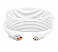Leloco 5 m USB C Cable White, Extra Long USB to USB C Charging Cable 5 m for Security Camera, Fast Charging Cable USBC Charging Cable for Xiaomi Smart Camera C400/C500, EZVIZ Smart Home Cameras