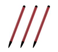 Leloco Pack of 3 2 in 1 Universal Capacitive Tablet Touchscreen Pen, Tablet Pen for All Tablets, Compatible with All Capacitive Touchscreen Devices, Mobile Phone (Red)