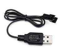 Leloco RC Battery Charger 3.7 V USB Charging Cable with SM-2P Plug, 2 Pin Lipo Charger for Carrera RC Car, Drone, Boat, Truck, Remote Controlled Toy
