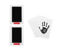 LelonHo 2 Pack Large Inkless Hand and Footprint Kit Clean Touch Ink Pad for Baby Pet Paw Print Kit(2 Black Ink Pads,4 Imprint Cards)